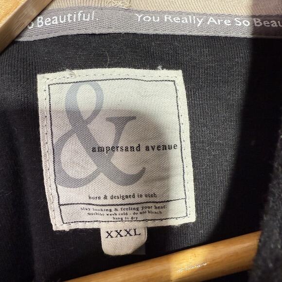Ampersand Avenue Triple Stretch Hoodie XXXL Black Tan Rust Colorblock Pullover - Picture 5 of 7